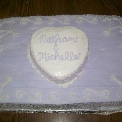 Lace & Scroll Bridal Shower Cake