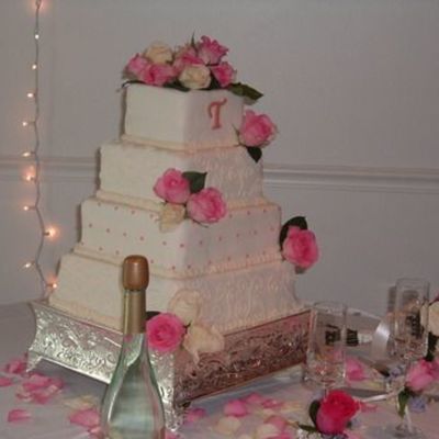 Swirls 4 Tier Wedding Cake