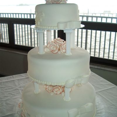 Fondant Tier Cake W/fondant Roses