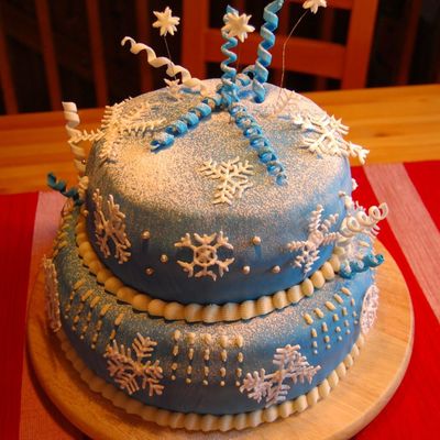 Birthday And New Years Cake.