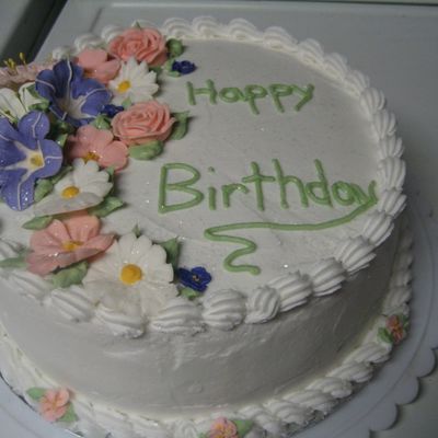Birthday Cake With Flowers