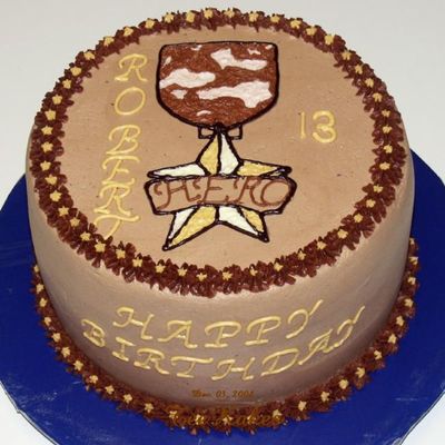 Army Medal Birthday Cake!