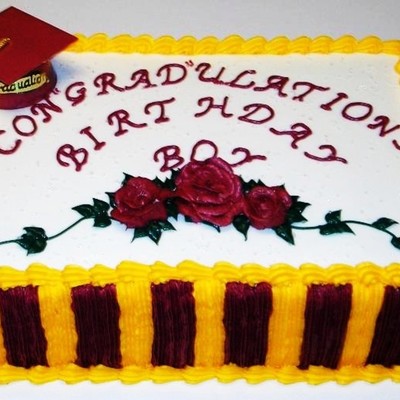 Graduation & Birthday Combined Into One Cake