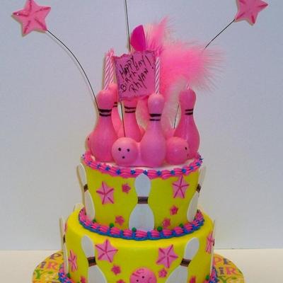 Little Girls Bowling Cake