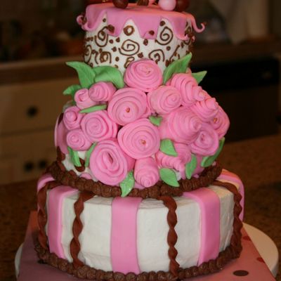 Fixed Pink & Brown Cake
