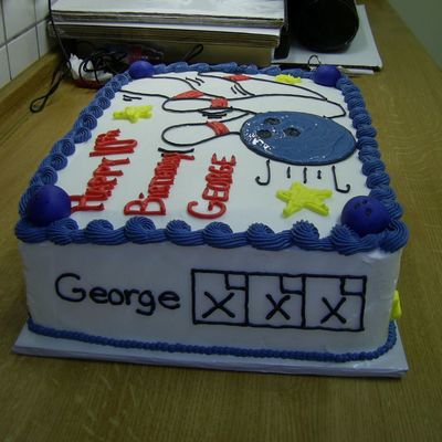 Side View Of Bowling Cake