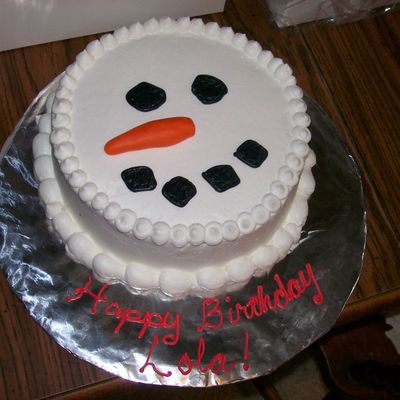 Snowman Smash Cake