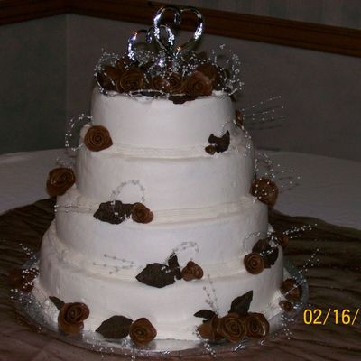Chocolate Rose Wedding Cake