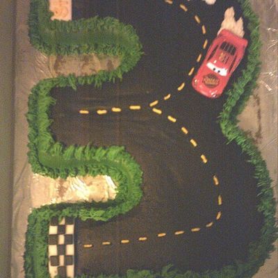 Cars Race Track Cake
