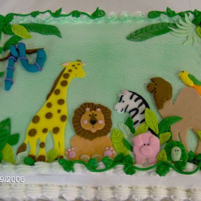 Jungle Baby Shower Cake