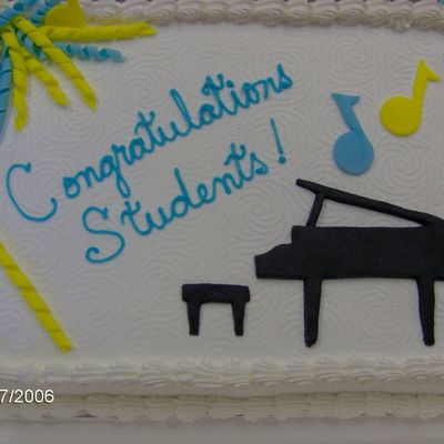 Piano Recital Sheet Cake