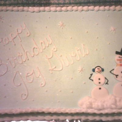 Snowman Birthday Cake