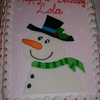Snowman Birthday Cake