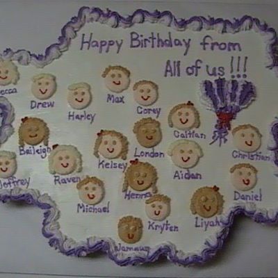 Teacher's Birthday Cupcake Cake