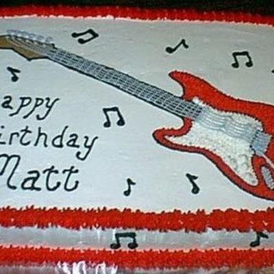 Electric Guitar Birthday Cake