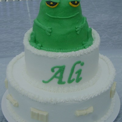 Frog Graduation Cake