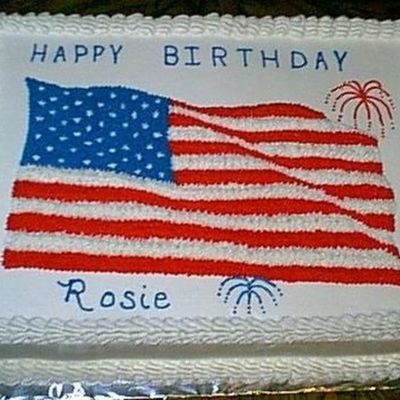 Waving Us Flag Birthday