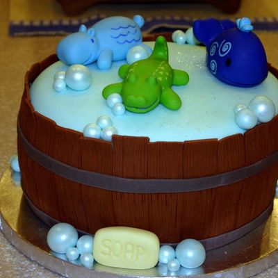 Bucket Of Water With Bath Toys - For Baby Shower