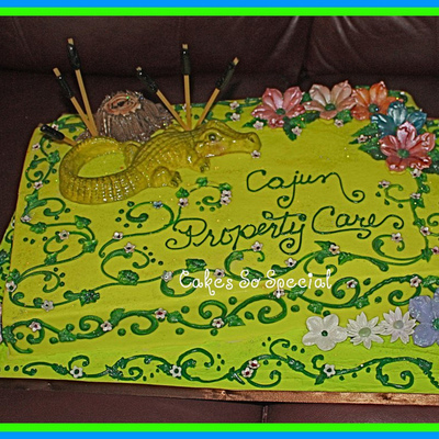 Gator In The Flowers