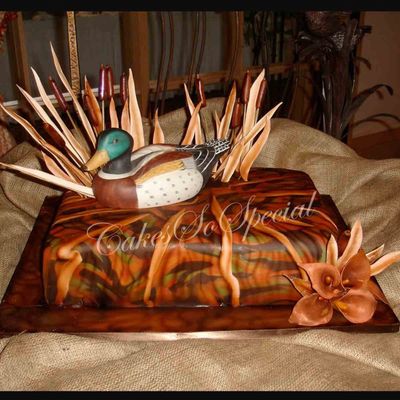 Camouflage Shadow Grass Cake