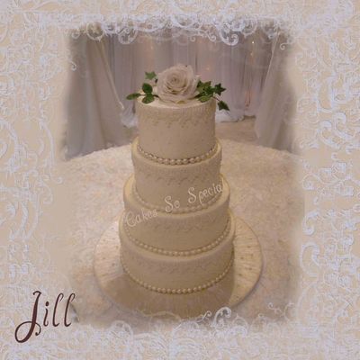 Tear Drop Lace, Pearls And A Single Rose