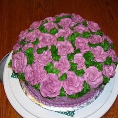 Top View Of Wedding Shower Cake