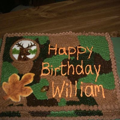 Deer Hunter Camo Cake