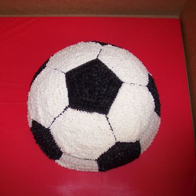 Simple Soccer Ball Cake