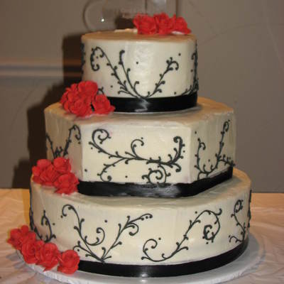 Red With Back And White