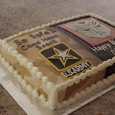 Birthday And Deployment Cake
