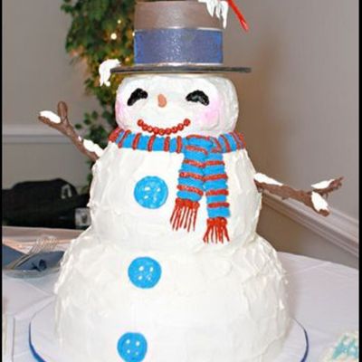 Snowman Wedding Cake