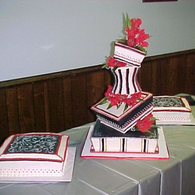 Black, Red And Silver Topsy-Turvy