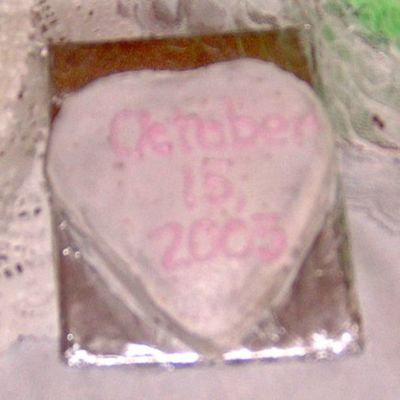 Mini Bridal Heart With Dates