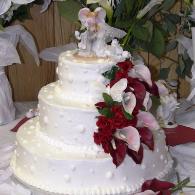 Bridal Cake In Roses And Lilies For Alicia