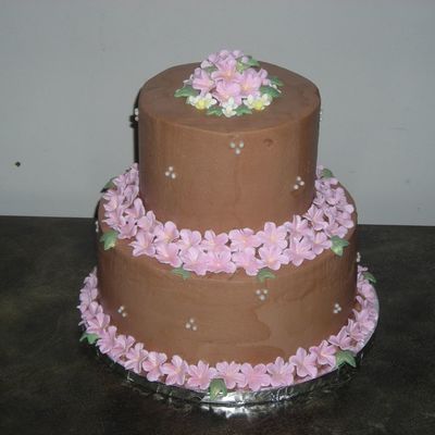 Chocolate With Pink Flowers