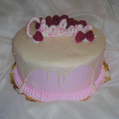 Raspberry And White Ganache