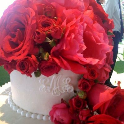 Red Flowers And Nmonogram