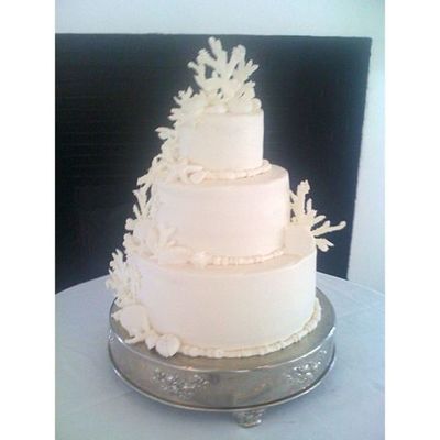 Coral Wedding Cake