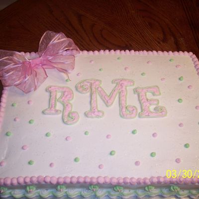 Monogram Baby Shower Cake