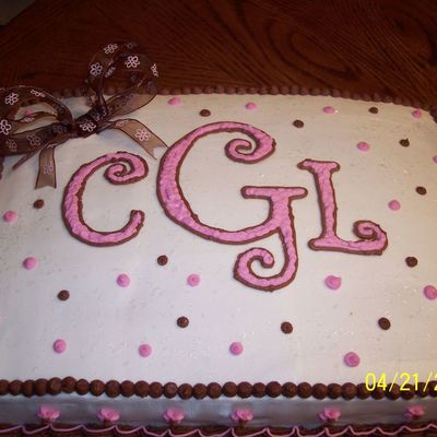 Monogram Cake/bridal Shower