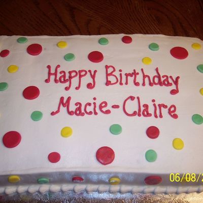 Polka Dot B-Day Cake