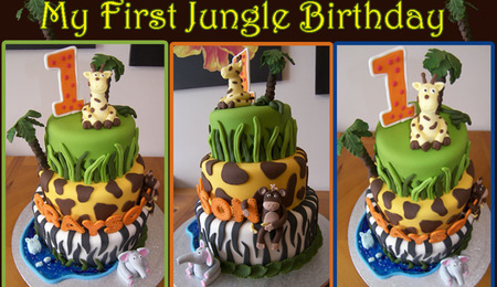 Jungle Theme Baby Shower Sheet Cake - CakeCentral.com