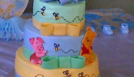 Winnie The Pooh Baby Shower Cake - CakeCentral.com