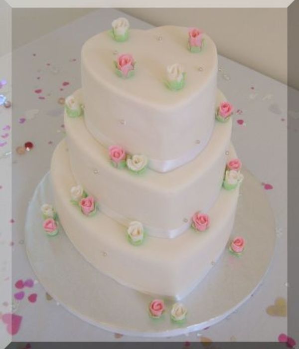 Heart Shaped Wedding Cake