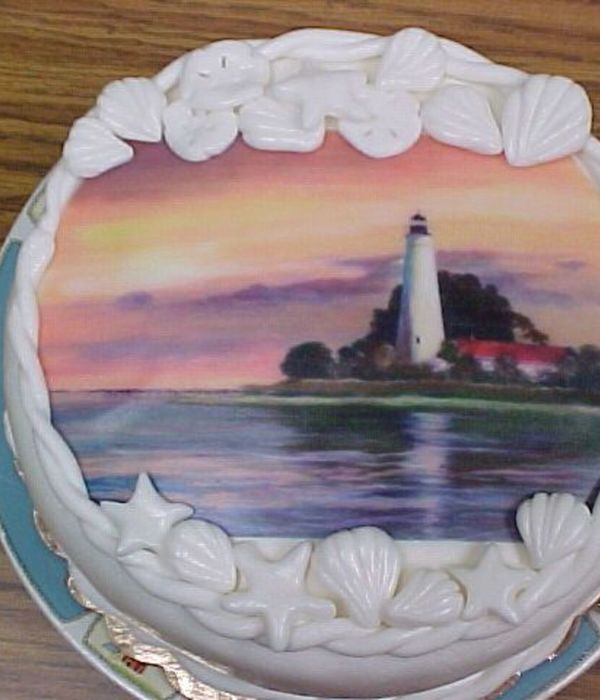 Lighthouse Edible Image Cake