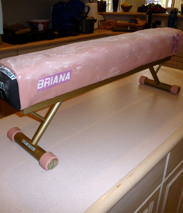 Balance Beam Gymnastics Cake