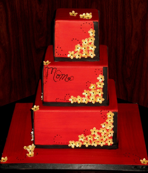 Red Square Birthday Cake