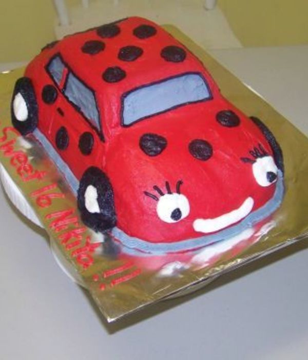 Lady Bug Car Cake