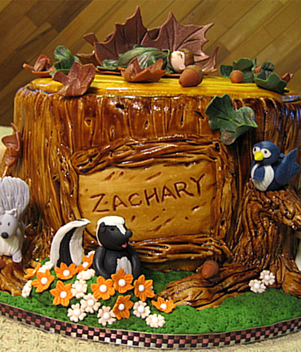 Woodland Forest Baby Shower Cake