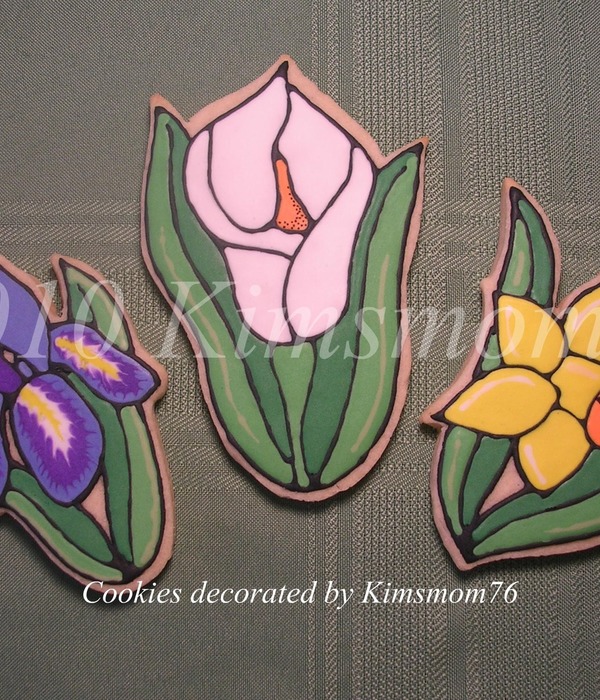 Stained Glass Flower Cookies